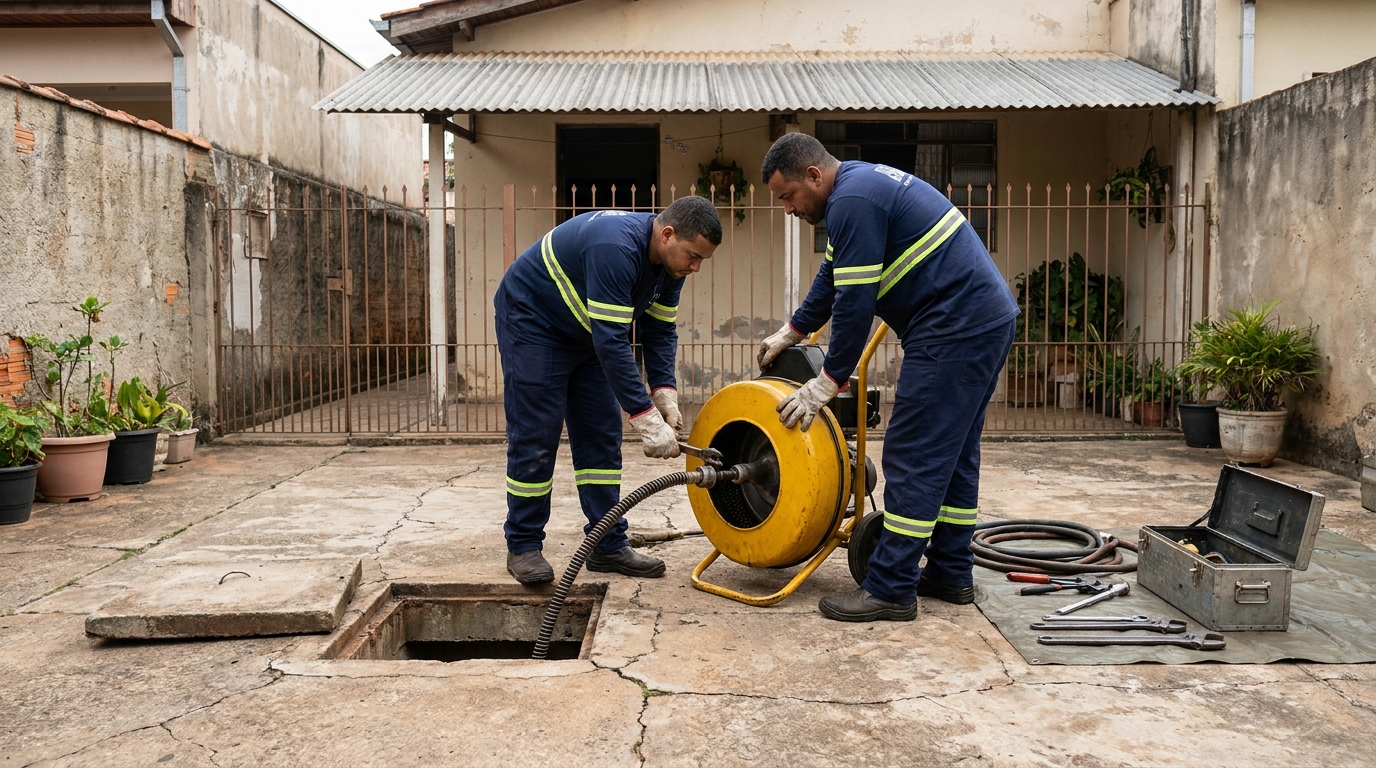 Desentupimento de esgoto em Vitória‑ES